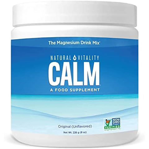 Natural Vitality Natural Calm - RLS - Restless Legs - Relaxation - Stress - Muscle Cramps - Tension - Unwind - Amazing Taste - Unflavored - 226 Gram Cover