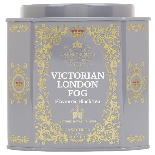 Harney & Sons Victorian London Fog Tea, Black and Oolong Tea with Citrus,...