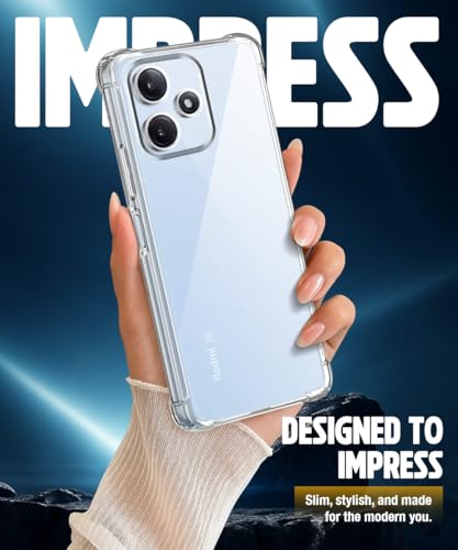 Image of WOW IMAGINE Soft Silicone Back Case Cover for Mi Redmi 12 4G | Clear TPU Case | Cushioned Edges for Ultimate Protection Mobile Back Cover Case - Transparent