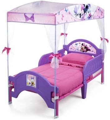 Amazon Co Jp ミニーマウス キャノピー付き 子供用 トドラー ベッド 女の子 2歳から デルタ Delta mn ホーム キッチン