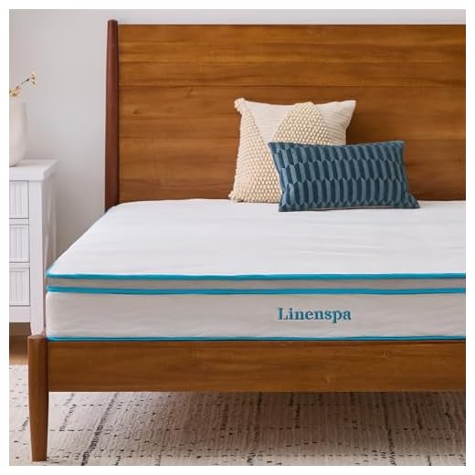 Linenspa 8 Inch Memory Foam and Innerspring Hybrid Medium-Firm Mattress -Full Mattress