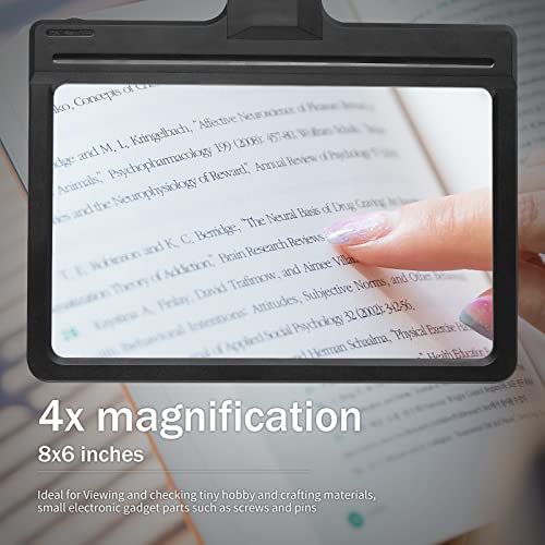 Magnifying Glass with Light 4X, Flexible Gooseneck Desk Lamp USB Charge & Phone Stands - Image 2