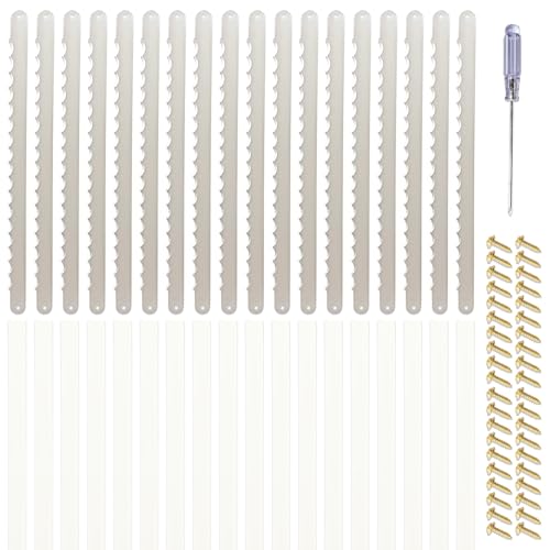 Zeikiwe 18 Pack Upgraded Bow Blade Set - 10.6" Extra Thick Serrated Blades for Bread Slicer & Bowl Cutting | Stainless Steel Replacement System w/Safety Guard & Tools