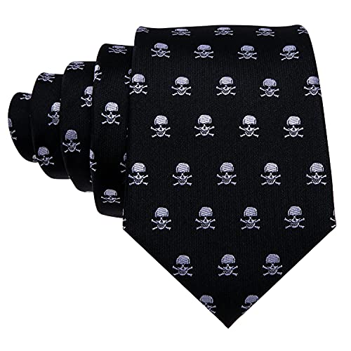 Image of Barry.Wang Fun Animal Ties for Men Designer Handkerchief Cufflink WOVEN Casual Necktie Set Festival