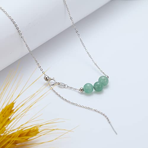 Jade Necklace Sterling Silver Dainty Choker Necklace For Women Crystals Healing Gem Stones Necklace As Handmade Spiritual Gifts Mint Green Gemstone Bead Necklace As Jewelry Gift For Girls From Sereney #TOP2