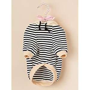 QWINEE-Dog-Hoodie-Striped-Dog-Warm-Cold-Weather-Sweatshirt-Dog-Clothes-for-Cat-Kitty-Puppy-Small-Dogs-Dark-Blue-S - Cucciolini Doodles   QWINEE-Dog-Hoodie-Striped-Dog-Warm-Cold-Weather-Sweatshirt-Dog-Clothes-for-Cat-Kitty-Puppy-Small-Dogs-Dark-Blue-S