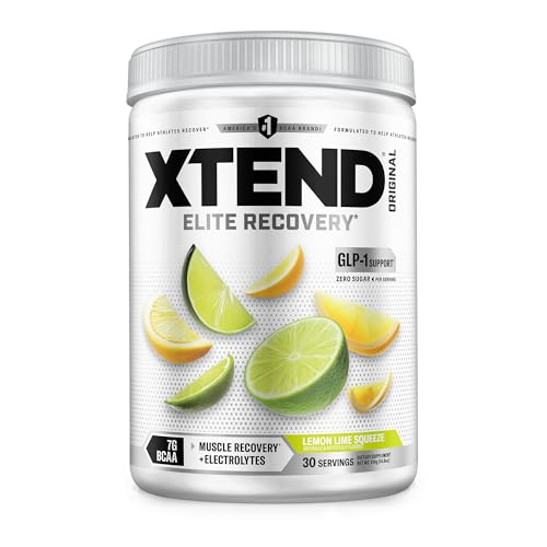 Image of Xtend Original BCAA Powder, 7g BCAAs and 2.5g L-Glutamine for Muscle Recovery Hydration and Lean Muscle, Sugar Free Intra and Post Workout Drink with Electrolytes, Lemon Lime Squeeze, 30 Servings
