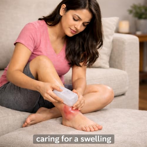 Image of Alum Stone Bar 400g Natural Fitkari Stone for Skin Tightening & Water Purification | Crystal White Alum Bar for Underarms & Shaving | Gentle & Effective Pack of 100g x 4