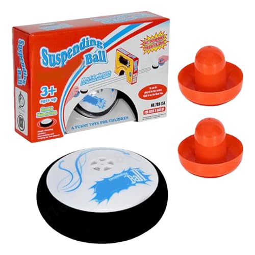 Air Hockey Hover Puck Set - Portable Tabletop Game With 2 Strikers Mini Electric Floating Hockey Kids Family Entertainment Hockeys Air Table Kids Game Tabletop Hockeys Hover Puck 2 Red Airs Hockeyss