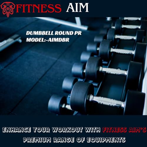 Image of Bouncer Round Dumbbells Set for Home Gym | 2.5kg Dumbbells Set of 2 | Fitness Gym Dumbbell set for Home Workout | Anti Skid rubber Dumbbell set | Weights for Workout (Black)