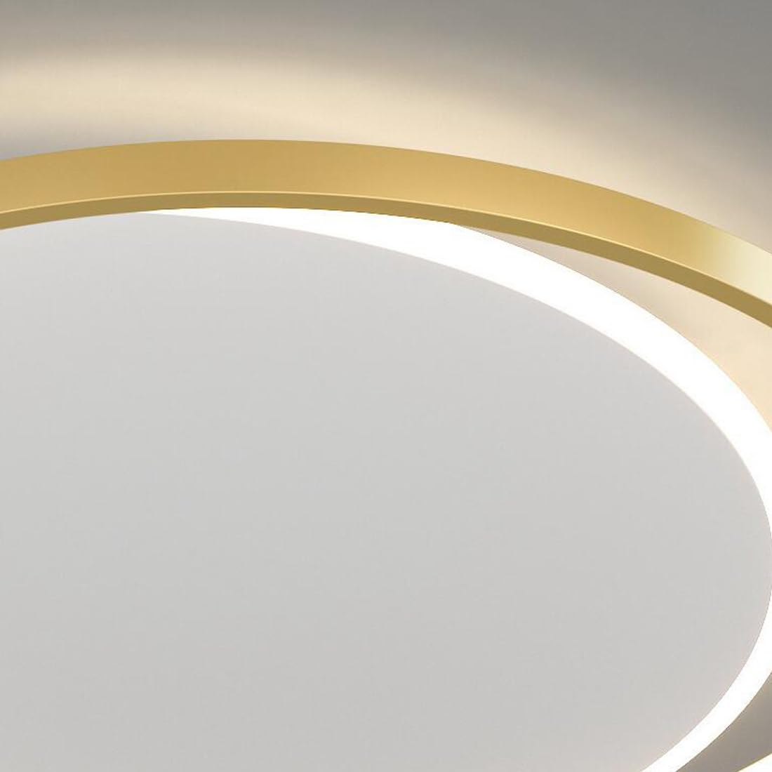 Lampa sufitowa LED, złota, ściemniana, owalna, okrągła, modna lampa akrylowa, lampa sufitowa, do sypialni, nowoczesny, romantyczny design, dekoracja z pilotem zdalnego sterowania, oświetlenie sufitowe