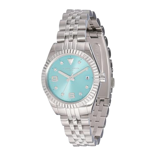 Montre en acier inoxydable femme Pierre Cardin Opéra Timbre CF.1012.MS.1 montre bleue