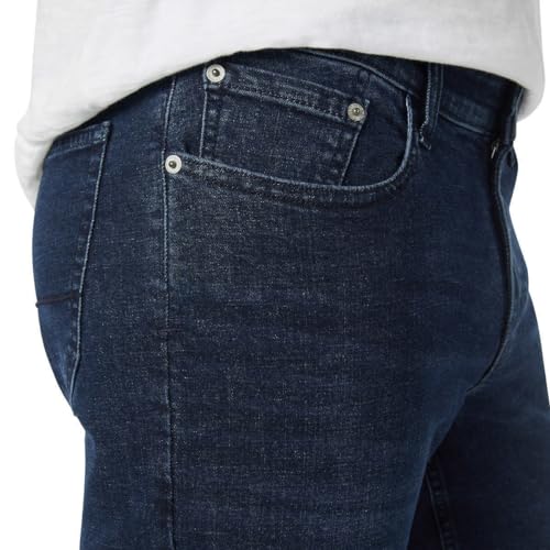 IZOD Men's Comfort Stretch Straight Fit Jeans (US, Waist Inseam, 32, 34, Regular, Regular, Dark Blue)3