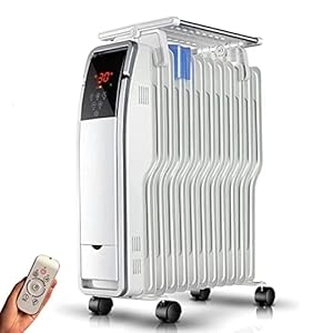 Oliegevulde radiator Intelligente elektrische ruimteverwarmer met led-display Digitale thermostaat Droogrek Oververhittingsbescherming