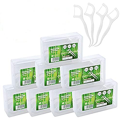 Hilo dental, 240 unidades, palillos de hilo dental, paquete de 8 unidades, para el cuidado dental interdental con diseño en Y, hilo dental muy fino de 0,1 mm, 30/paquete Cover