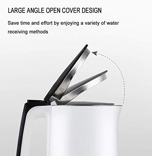 Hervidor eléctrico 1.5L acero inoxidable doble pared miniatura 6