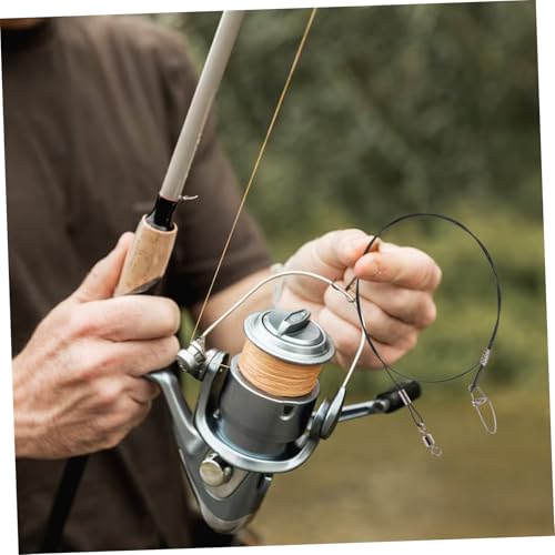 10 piezas líderes y giratorios de acero para pesca miniatura 6