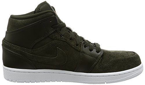 Jordan Men Air Jordan 1 Mid (sequoia / max orange-white) Size 10.5 US - FrenzyStyle