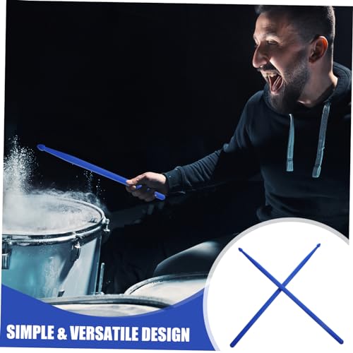 1 par de baquetas de nylon para batería para práctica, ligeras y resistentes a la deformación, palillos de percusión para bateristas, aptas para presentaciones en escenario y varios instrumentos miniatura 4