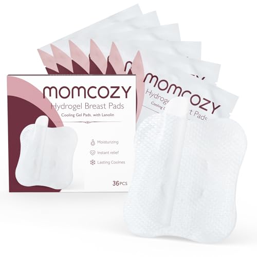 Image of Momcozy Hydrogel Nipple Pads with Soothing Lanolin, Soothies Gel Nursing Pads Provide Instant Cooling Relief, Breastfeeding Essentials, 36 PCS