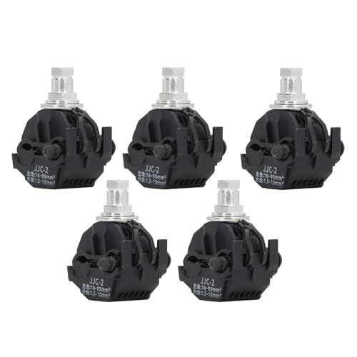 Conectores de cable aislados Culnfun, paquete de 5 conectores perforados de aislamiento de 1 KV, divisores de cable de alta y baja tensión sin pelar, para conexiones de cable activo (JJC-2)