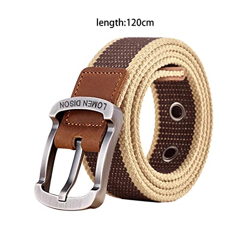 3x Canvas Belt with Modern Buckle for Everyday 5