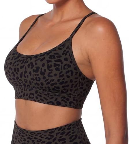 Image of Sunzel Sports Bra for Women, Criss-Cross Open Back Adjustable Strappy Bras, Workout Gym Padded Yoga Bra with Removable Pads