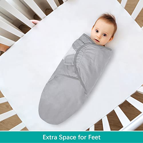Image of Biloban Baby Swaddle for Boy Girls, Baby Swaddles 3-6 Months | Swaddle Blanket Cotton, Newborn Swaddle, Newborn Essentials, Grey & White, 2 Pack