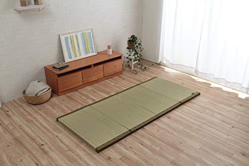 イケヒコ い草 クリア マット くつろぎ お昼寝 収納便利 抗菌防臭 消臭 シンプル 小林製薬コバガード使用 約80×180cm ブラウン #7559279