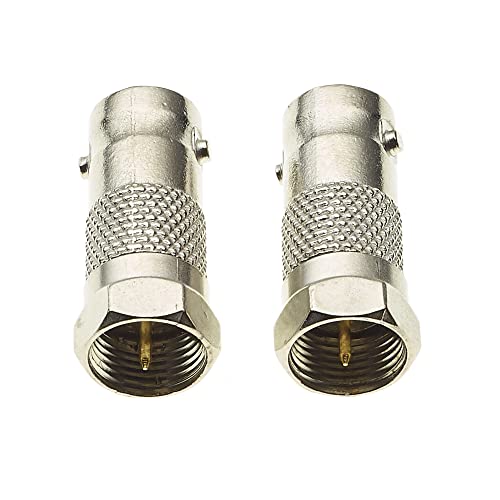 Keple F Type Plug to BNC Socket Adaptor, Pack of 2, BNC Male Plug to Female Jack Coaxial Cable Adapter - Image 2