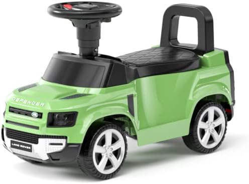 Smart BeBe Land Rover Defender 90 - Auto de empuje con licencia oficial con música y volante de bocina para niños (verde)