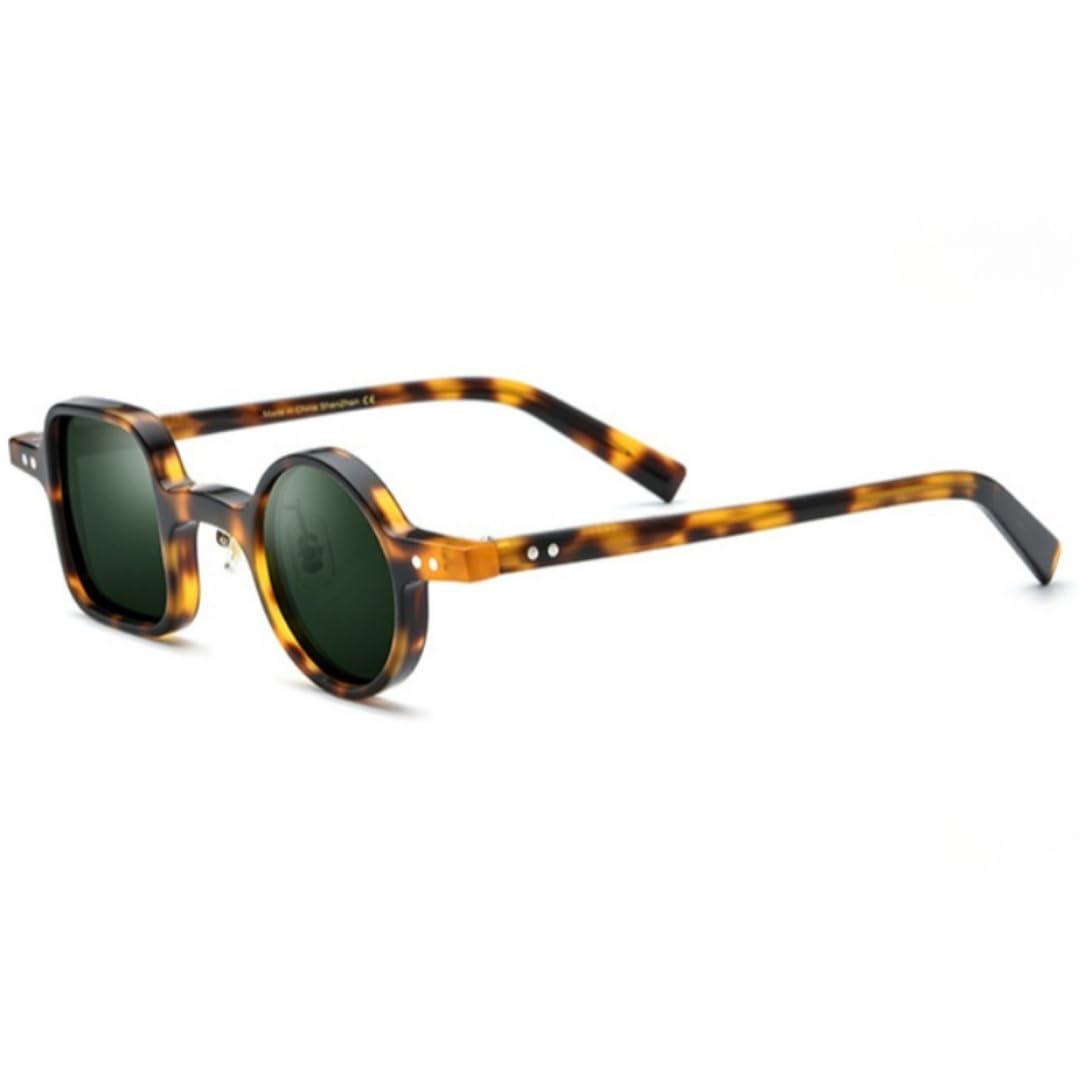 Gafas de sol redondas vintage de acetato polarizadas para conducir y actividades al aire libre.