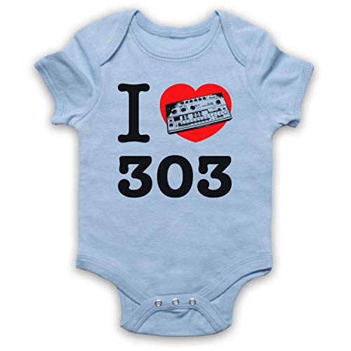 Bébé Barboteuse Bodys I Love 303 Acid House pour look rave techno et dance original