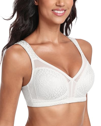 Image of Lemorosy Women's Plus Size Full Coverage Non Padded Wireless Minimizer Bra -Comfort and Double Support