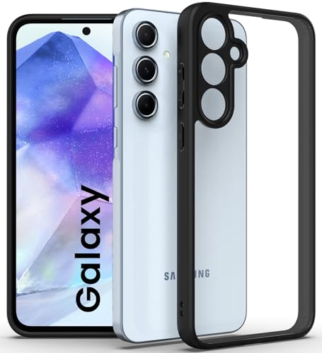 Image of KAPAVER Hybrid Series Back Cover Case Compatible with Galaxy A55 (PC+TPU) (Black)
