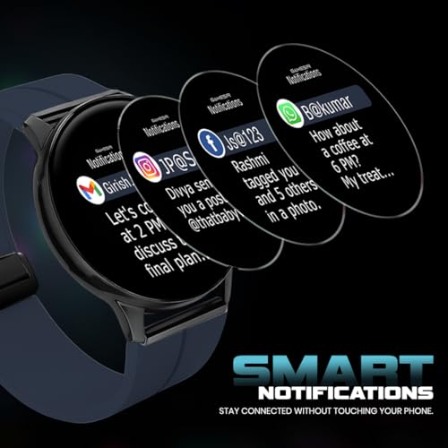 Image of GameSir Evo Vista Smartwatch, 1.39 inch HD Round Display, Bluetooth Calling, Heart Rate & SPO₂, 100+ Sports Modes, IP67, Long Battery Life for Men & Women (Magnatic Dark Blue)