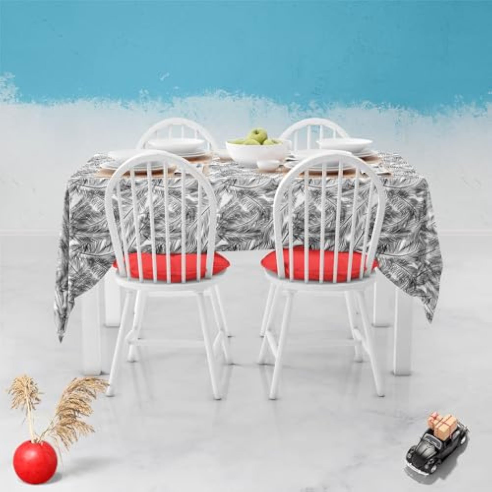 Feathers Table Cloth Cover for Dining & Center Table