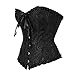 Kranchungel Corset Tops for Women: Renaissance Corset Bustier Shapewear - Halloween Costumes for Themed Parties Aged 25-35 Small Black