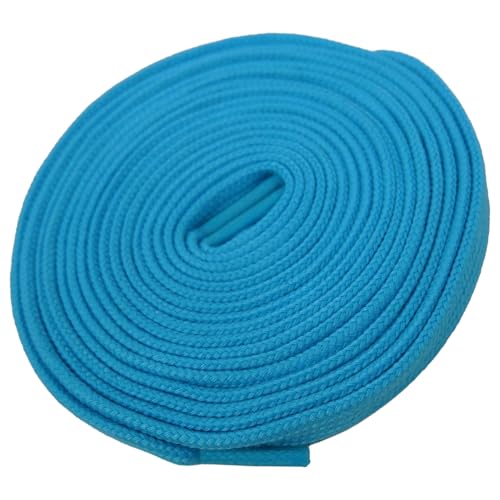 [HIROMARUjp] WIDE COTTON SHOELACE �C�R �V���[���[�X �C�Ђ� (Aqua Blue, 160cm)