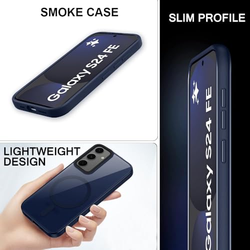 Image of SIZUKA Samsung S24 FE Magsafe Hard Back Case | Matte Design & 360 Protection | Military-Grade Samsung S24 FE Cover | Strong Magnet Back - Blue