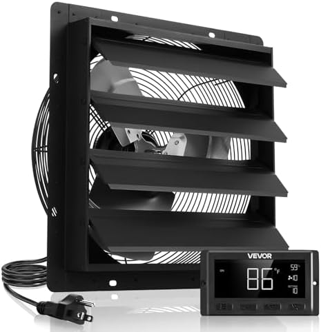 VEVOR 16 inch Exhaust Fan, Wall Mounted Attic Fan with Variable S...