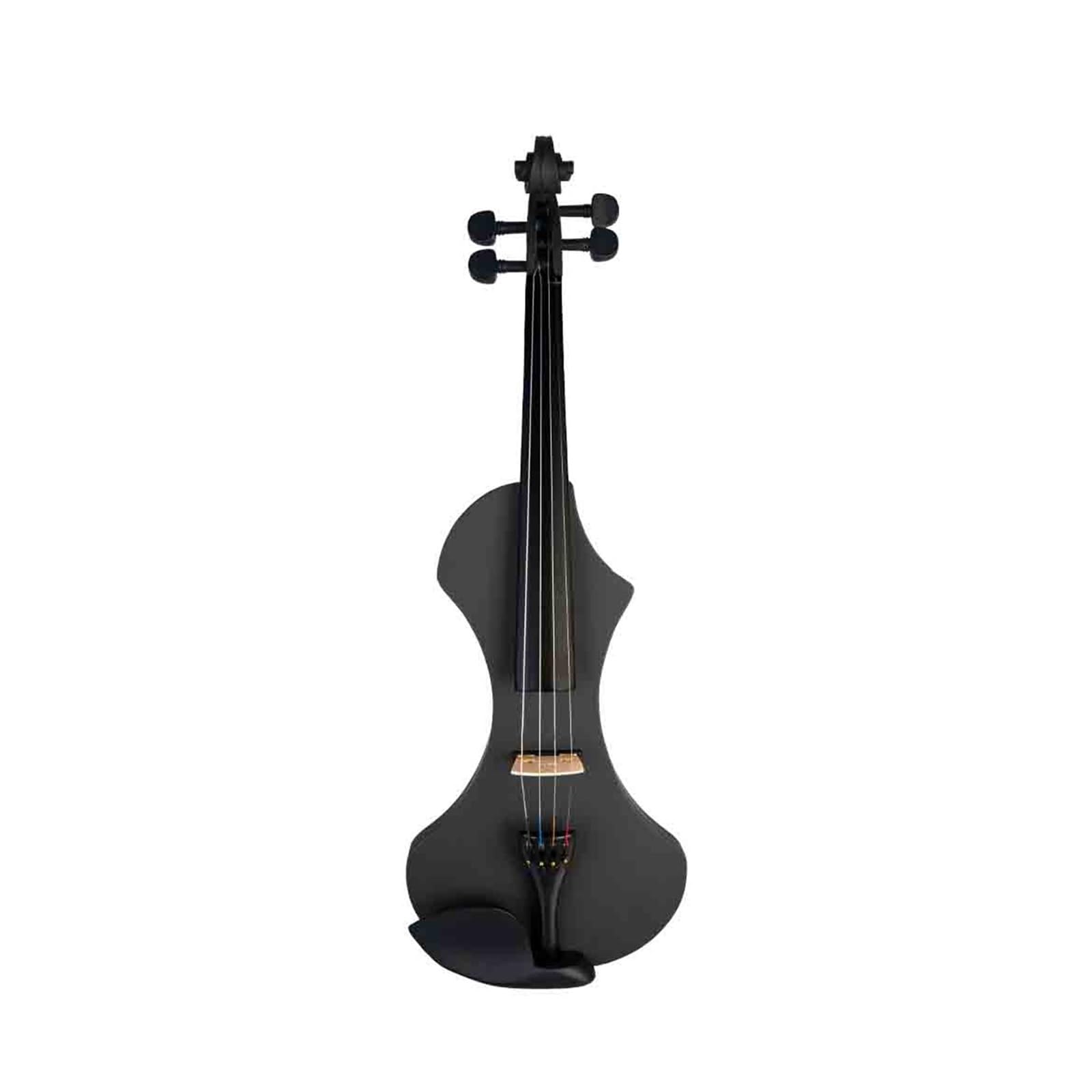 Anfänger Geige Elektrische Violine, Handgeschnitzte Massivholz-Violine, 4/4-Violine In Voller Größe, Mit Tragetasche, Brasilholz-Bogen, Audiokabel (Color : Bk Set)