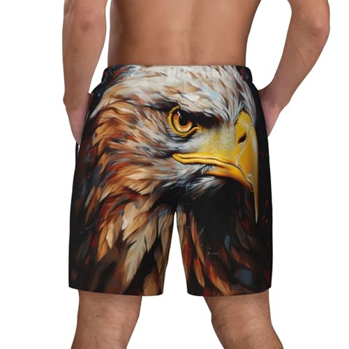 Eagle Built-in Compression Lining Men's Double Swim Trunks Shorts Beach Shorts with Two Pockets4