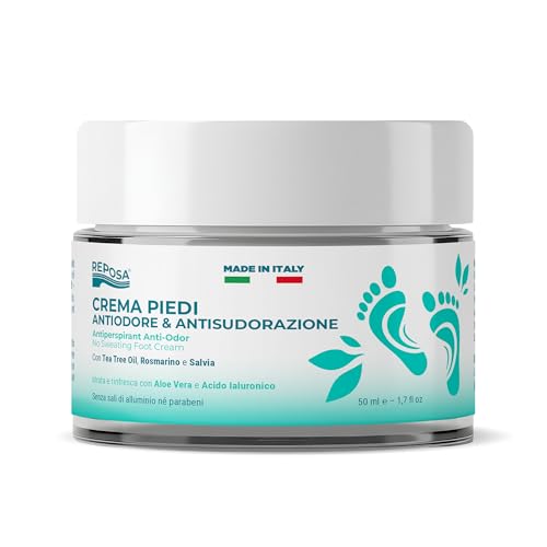 REPOSA - Crema Desodorante Pies en Gel Contra el Sudor y el Mal Olor, Crema Pies Antiolor y...