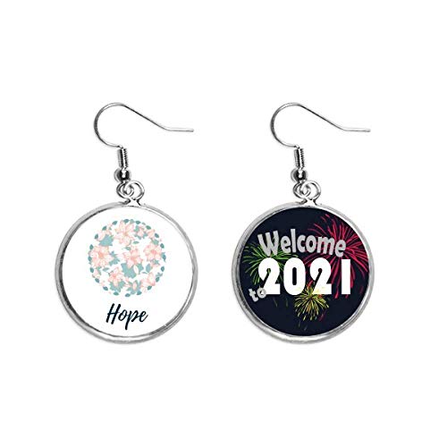 Pendientes colgantes de flores azul Curazao talla M fabricados en plata de ley