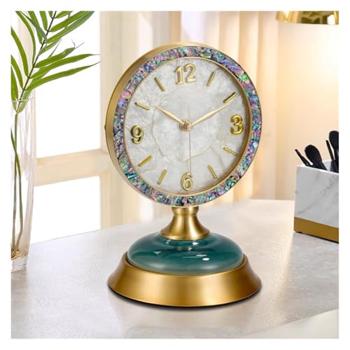 Reloj latón para el hogar con acabados elegantes y vidrio HD nitidez 8