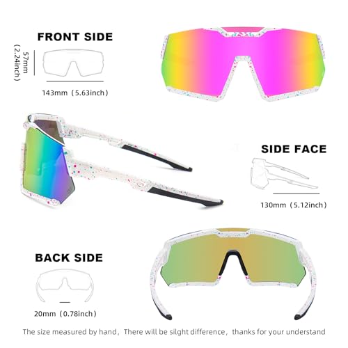 Image of Photochromic Z87 Safety Sports Sunglasses for Men Women, ANSI Z87 TR90 Frame UV400 Protection for Running Cycling