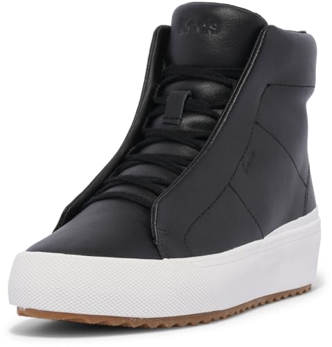 Keds Women's Remi Mid Bootie, Black Leather, 9 Medium