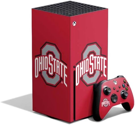 Skinit Decal Gaming Skin Compatible with Xbox Series X Bundle - Officially Licensed Ohio State University Buckeyes Design