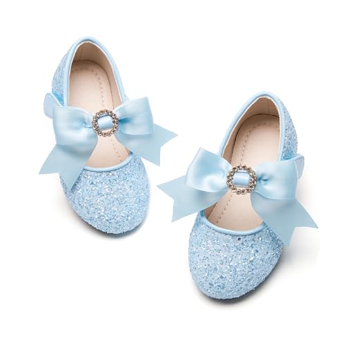 Image of PHIRAMIN Toddler Flower Girl Dress Shoes - Little Girl Mary Janes Flats Wedding